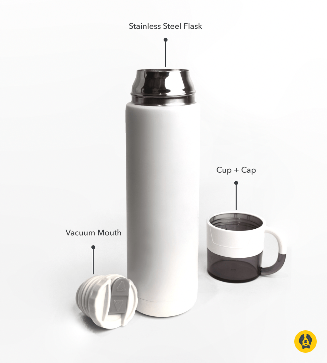 Beacon white flask