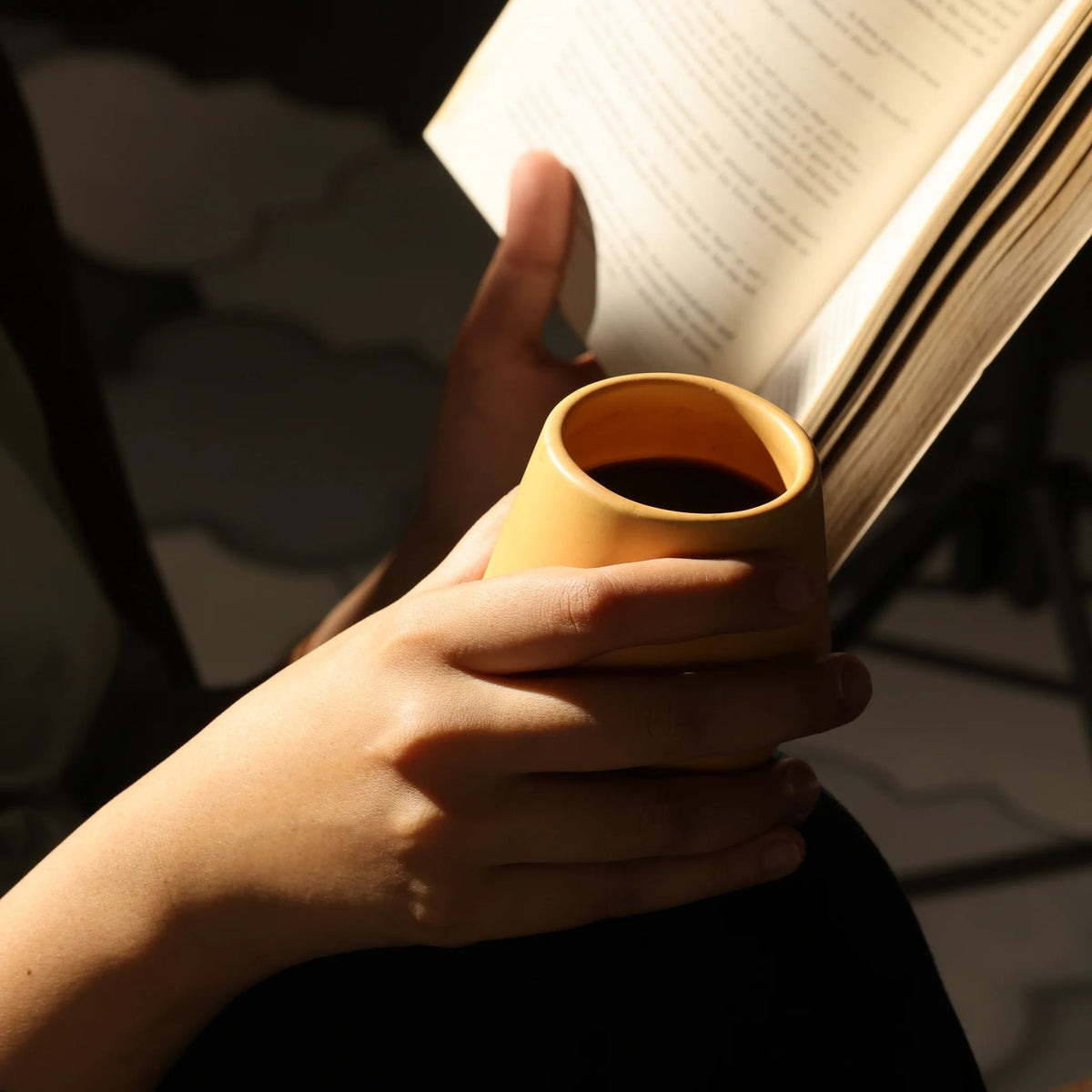 Ochre – Sculpted Coffee Cup (Set of 2)
