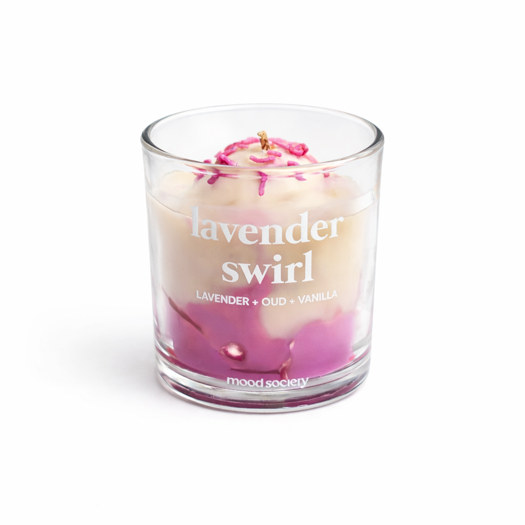 Lavender Swirl Candle