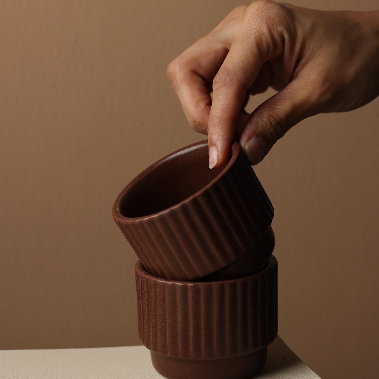 Cacao - Handcrafted Ceramic Cup (Set of 2)