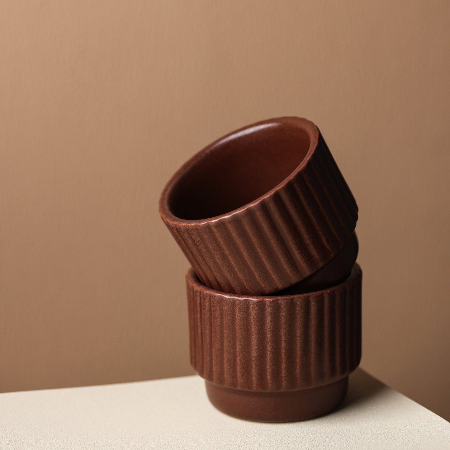 Cacao - Handcrafted Ceramic Cup (Set of 2)