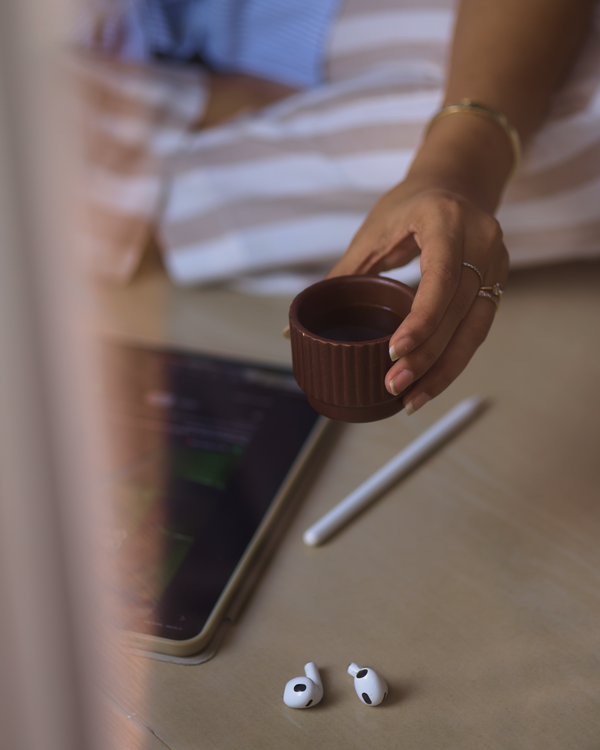 Cacao - Handcrafted Ceramic Cup (Set of 2)