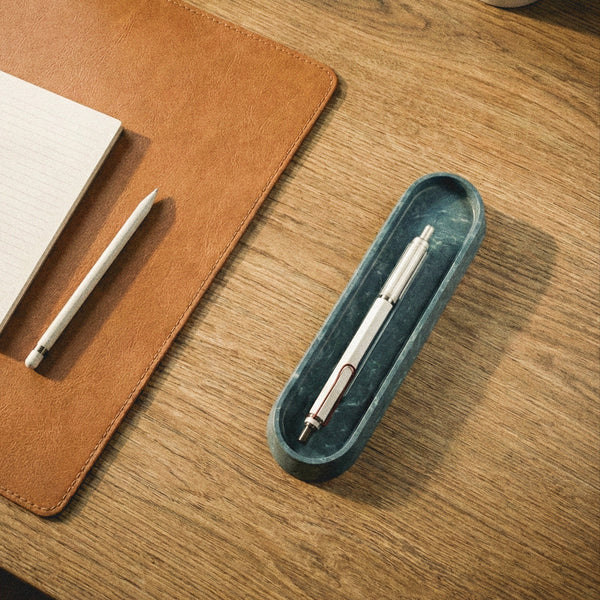 Linea Pen Tray – Jesmonite Desk Pen & Stationery Organiser