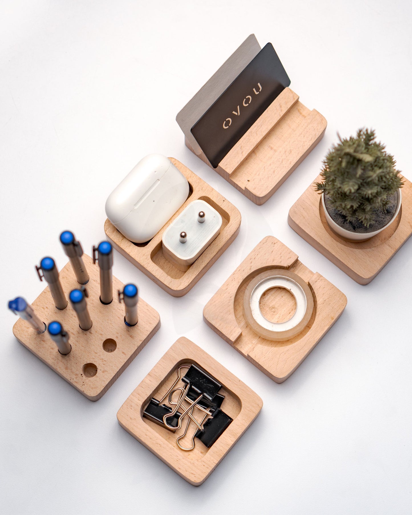 6 in 1 Wooden block organisers