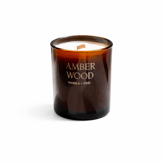 Amber Wood Candle
