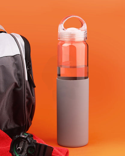 Stotodo Sili Glass Bottle with Sleeve Grey 700 ml