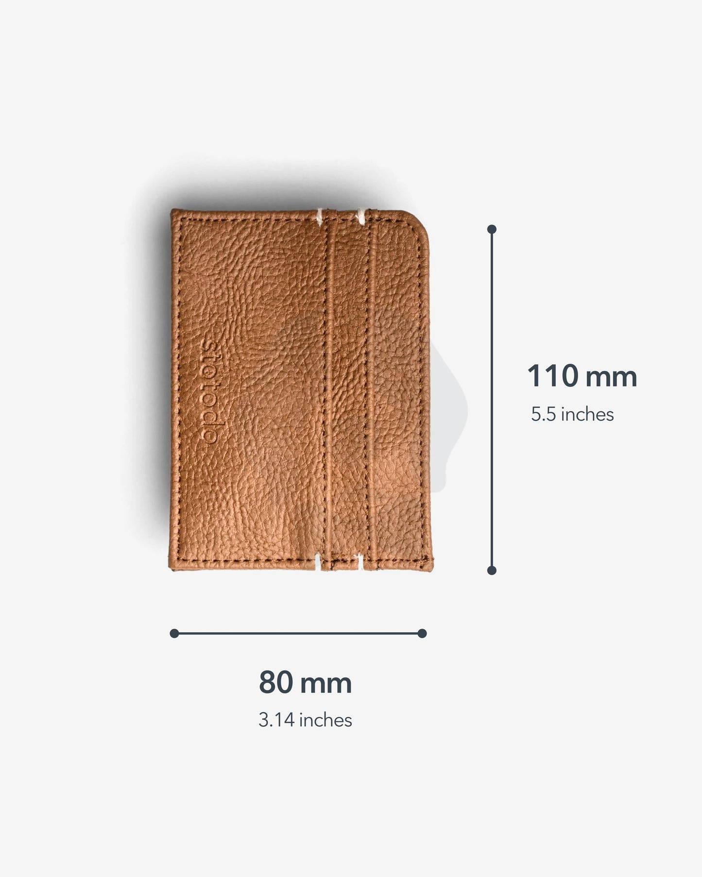 Pockit Cardholder Wallet & Keychain Dimensions
