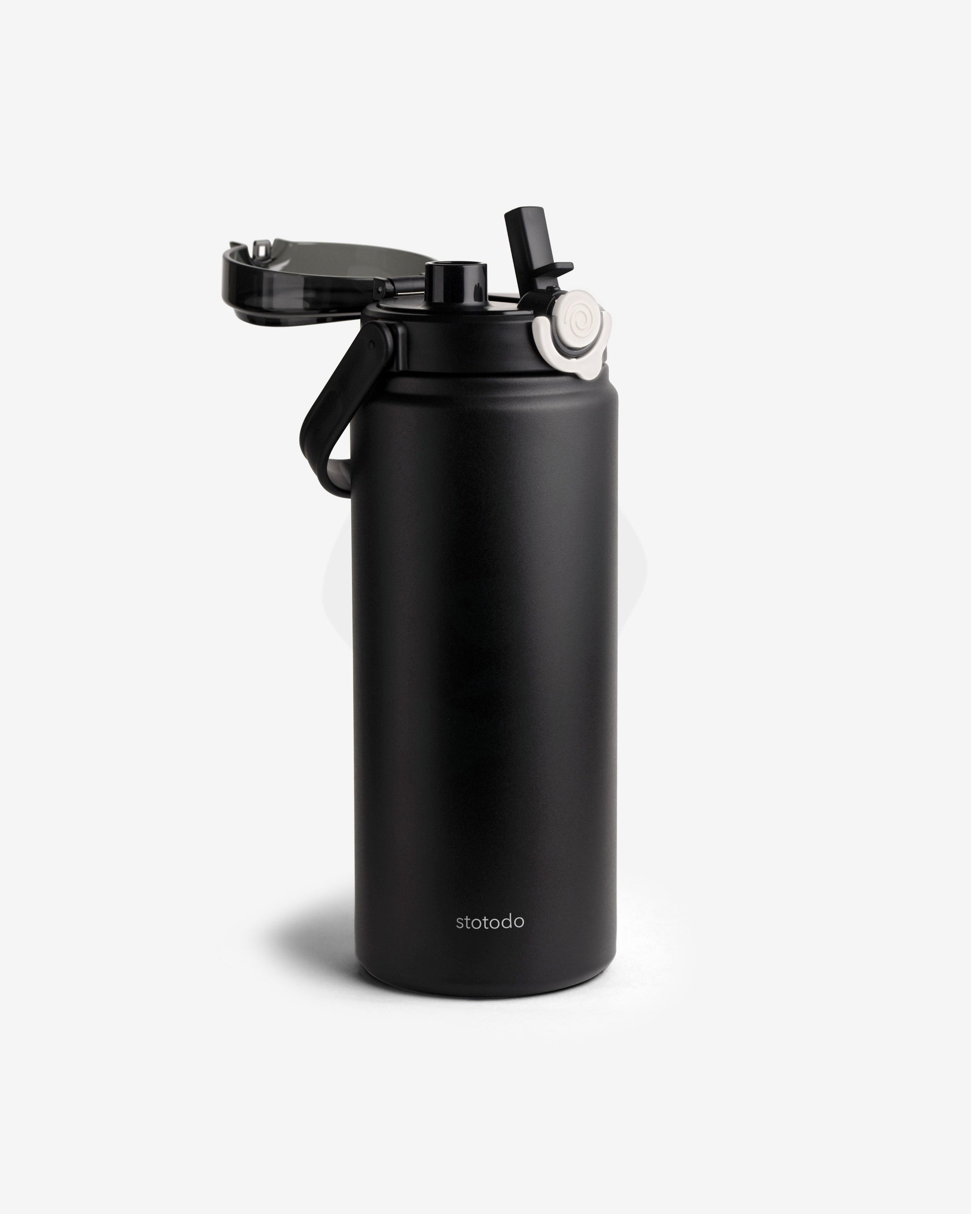 Stotodo Tank Dual Sipper Flask - White 1.2L Bottle