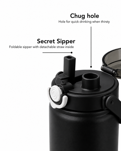 Tank Dual Sipper flask  | 800ml Insulated