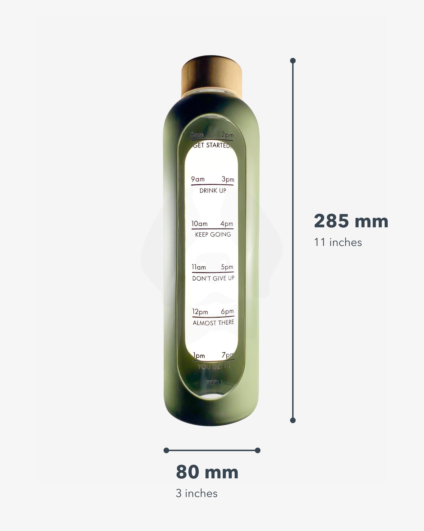 Stotodo Pillar Glass Bottle Dimensions