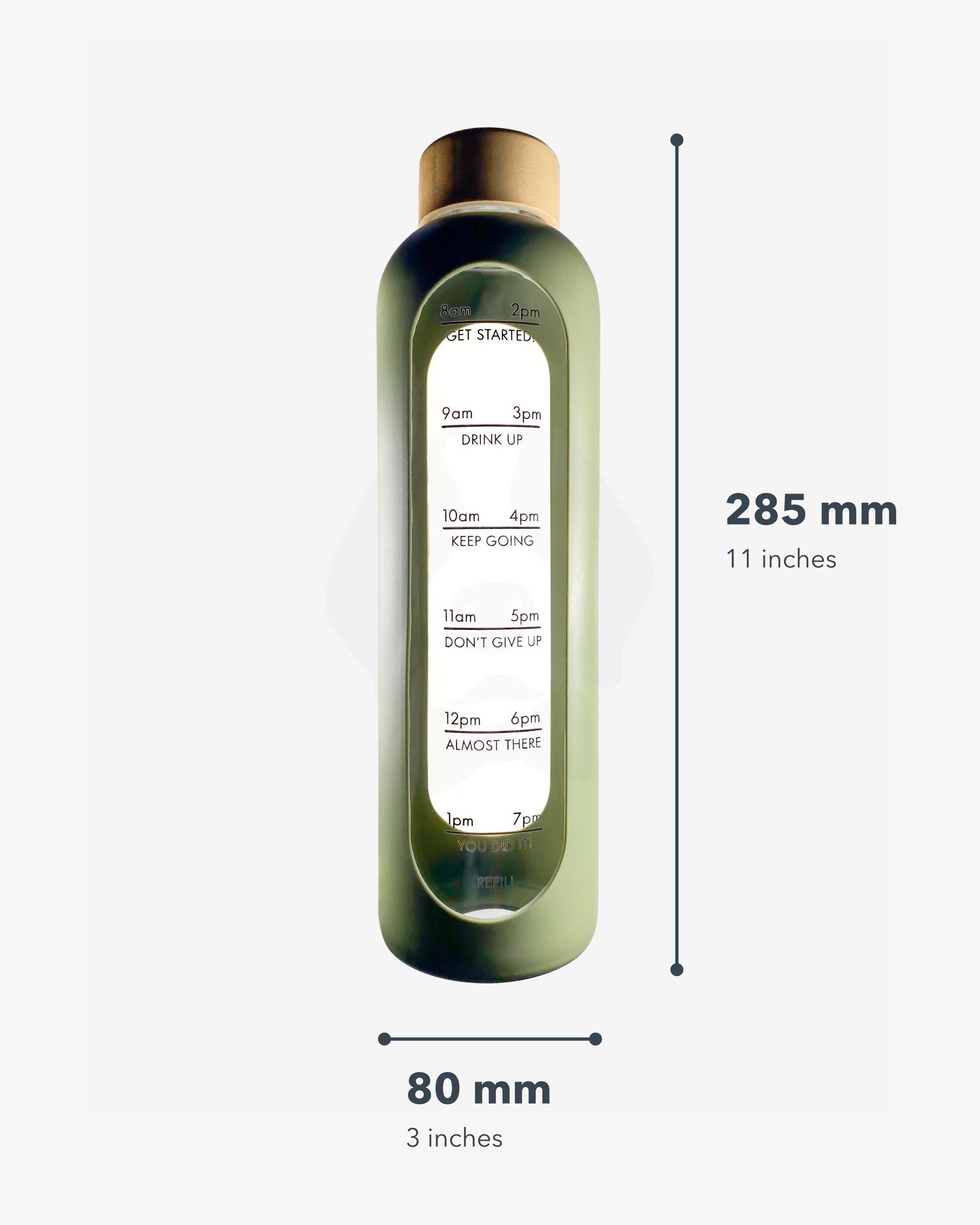 Stotodo Pillar Glass Bottle Dimensions