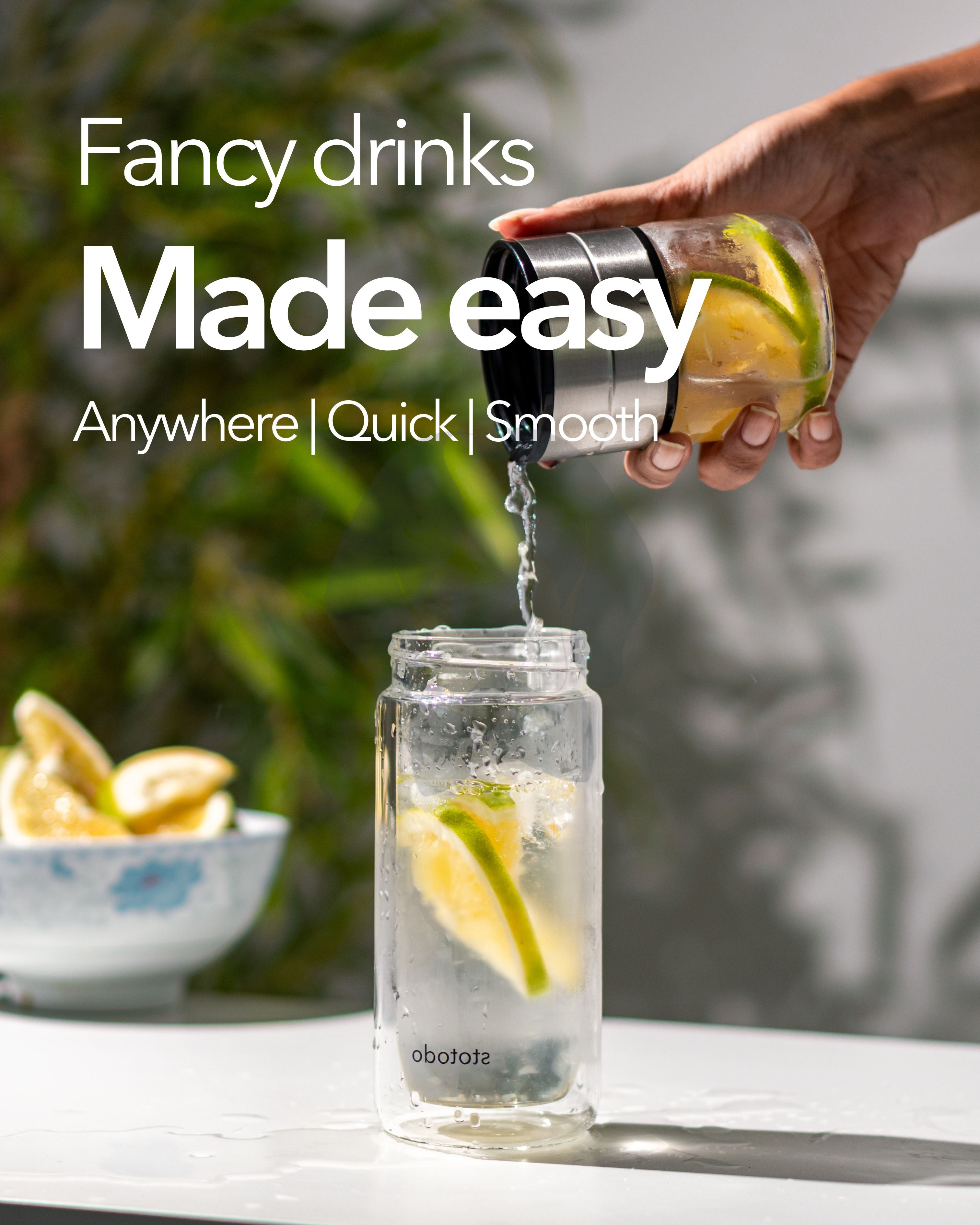 Brewski Shaker Infuser 300 ml Drink Mixer Beverage Easy Quick Drinks