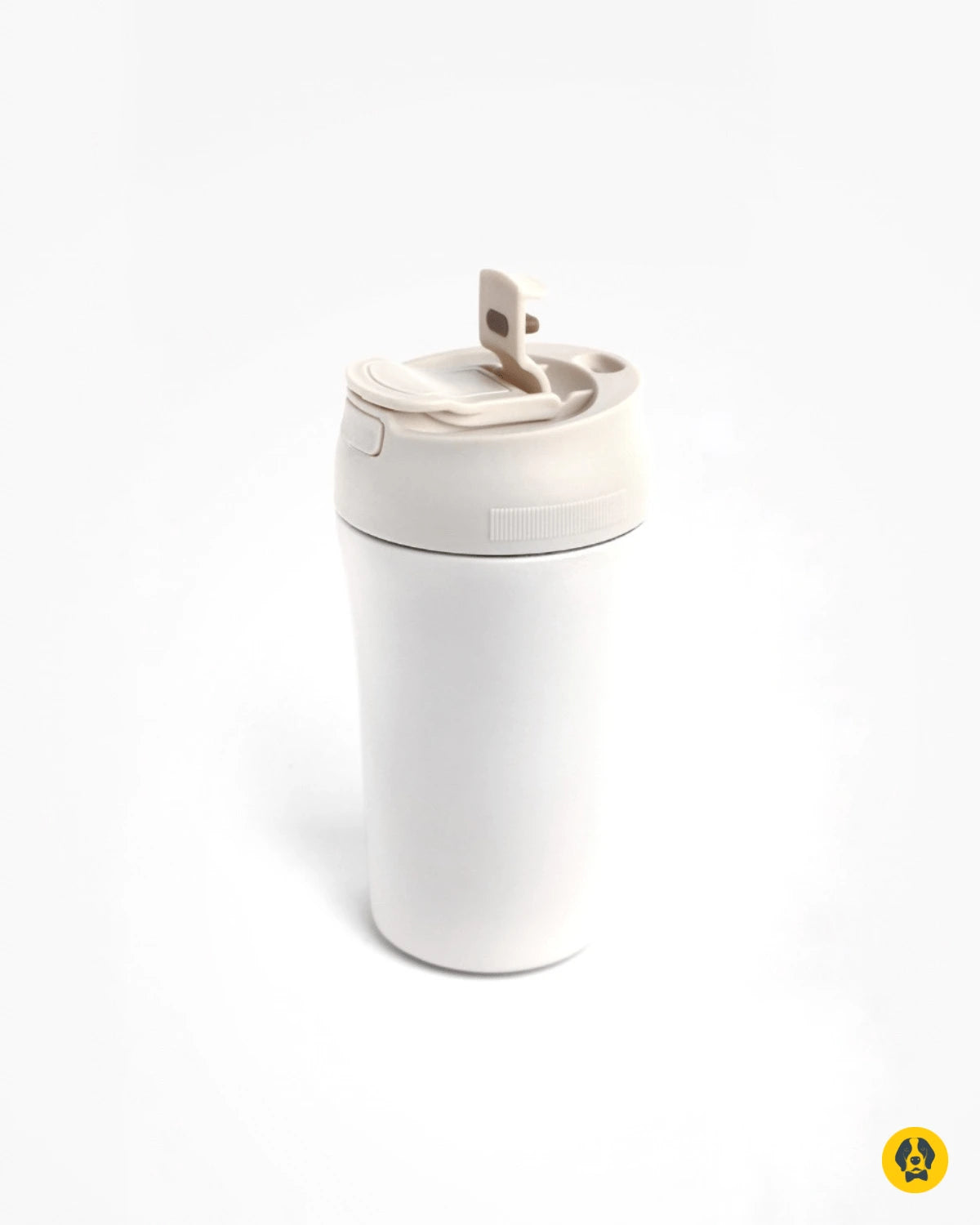 White coffee travel mug