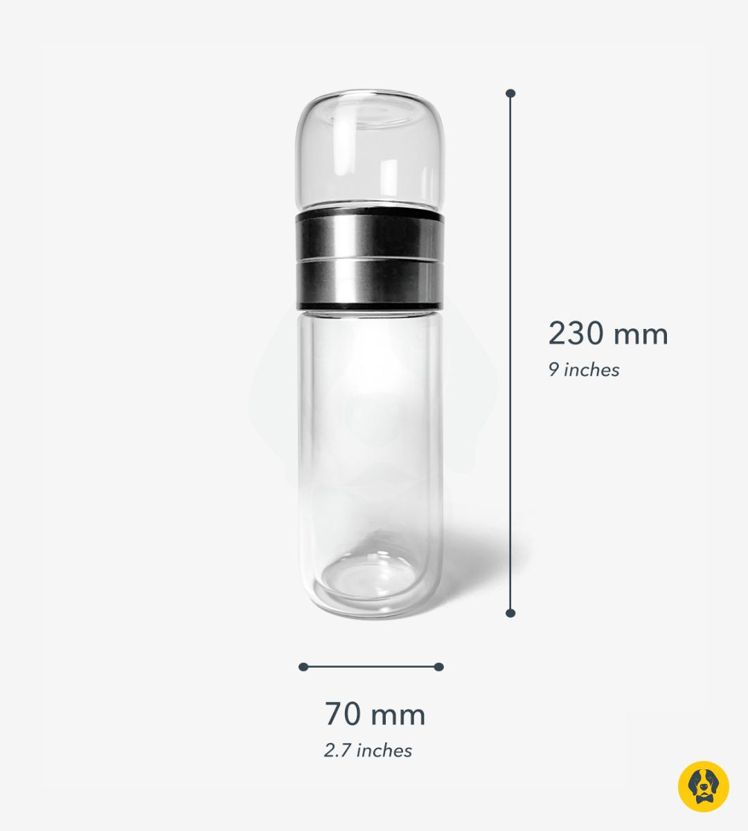 Brewski Shaker Infuser 300 ml Drink Mixer Dimensions