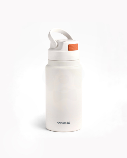 Pillar portable glass bottle