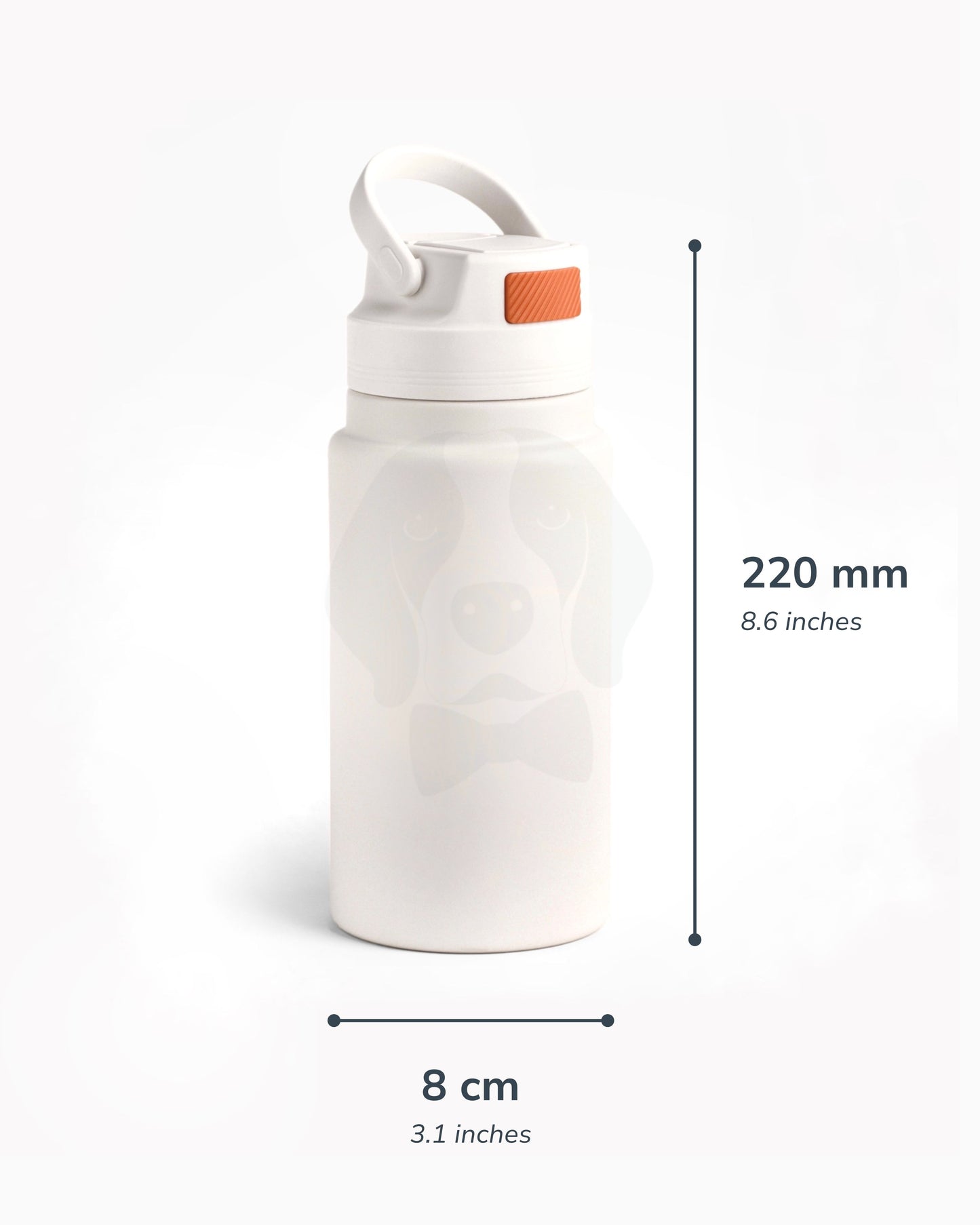 Stotodo Droid Sipper Flask - Cream 800 ml Dimensions