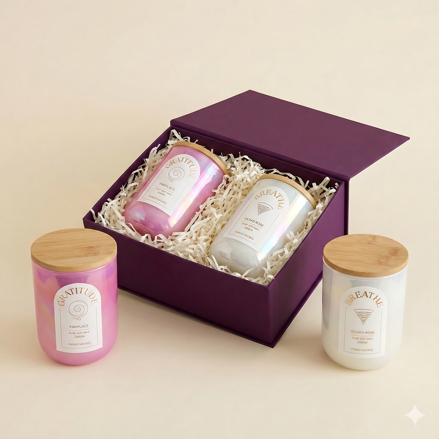 Gratitude & Breathe Scented Candle Gift Box