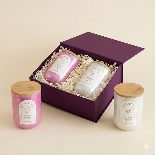 Gratitude & Breathe Scented Candle Gift Box