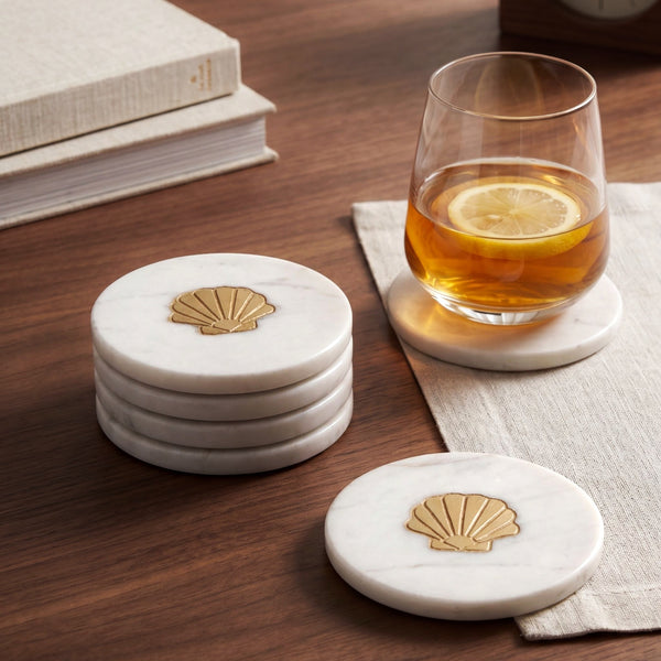 Oyster coasters (set of 4)