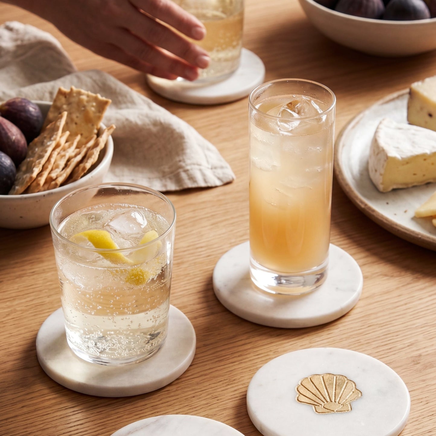 Oyster coasters (set of 4)