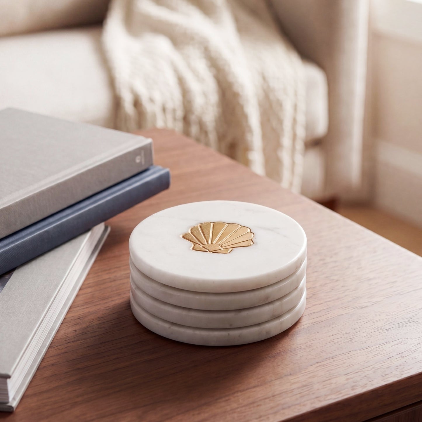 Oyster coasters (set of 4)