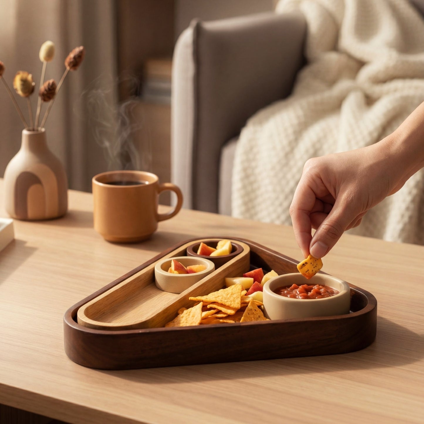 Chip & dip tray set