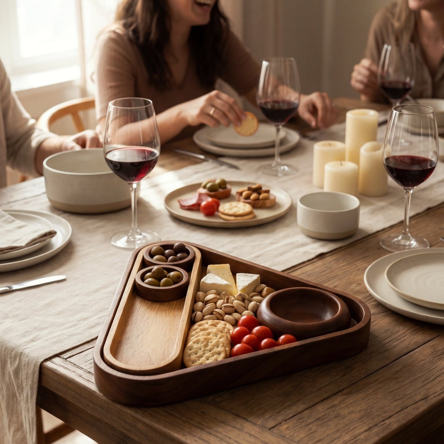 Chip & dip tray set