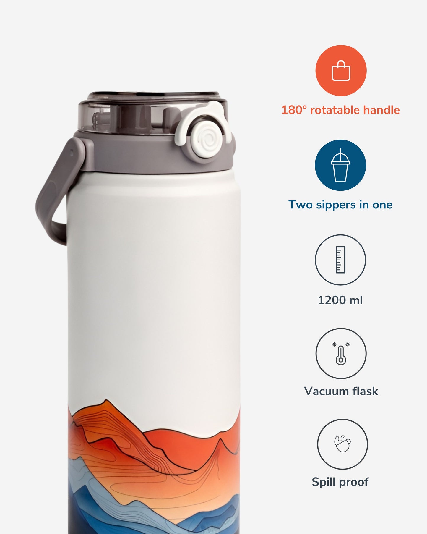 Stotodo Tank Dunes limited edition flask – front view with desert sand finish and stainless steel body