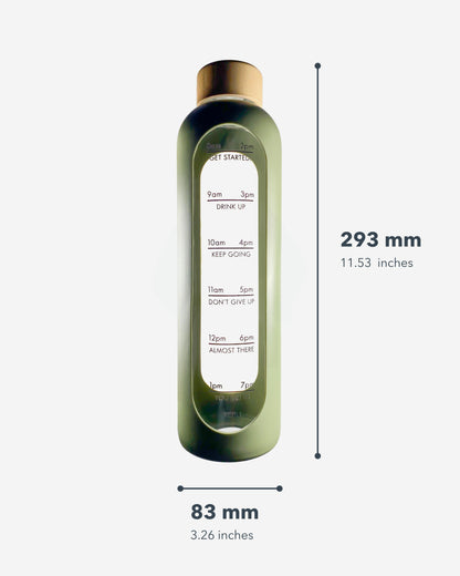 Pillar portable glass bottle