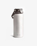White sipper flask insulated bottle stainless steel