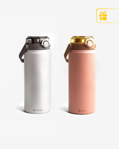 Tank dual sipper flask