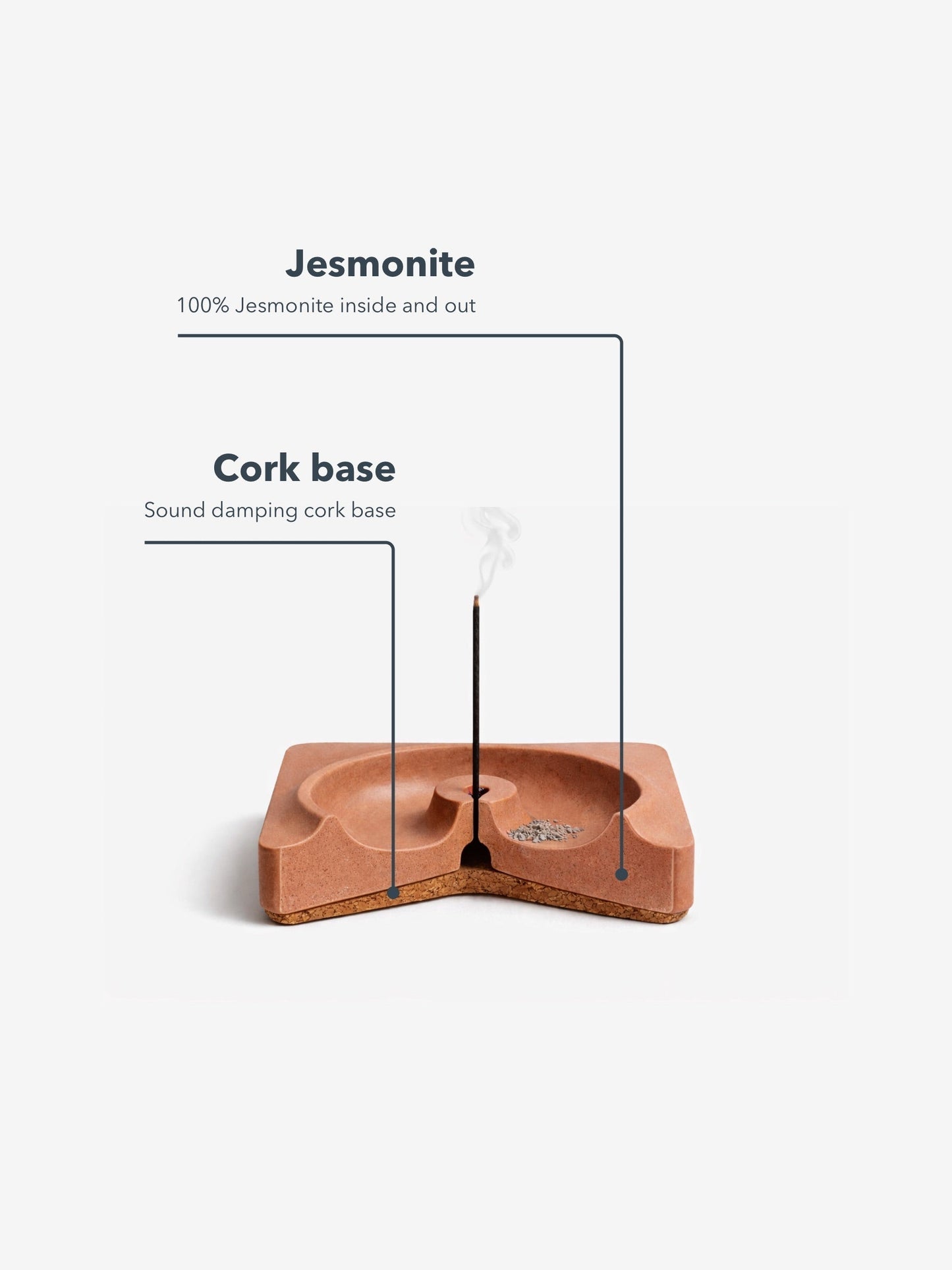Kaze Incense Holder – Jesmonite Incense Stand, Set of 2