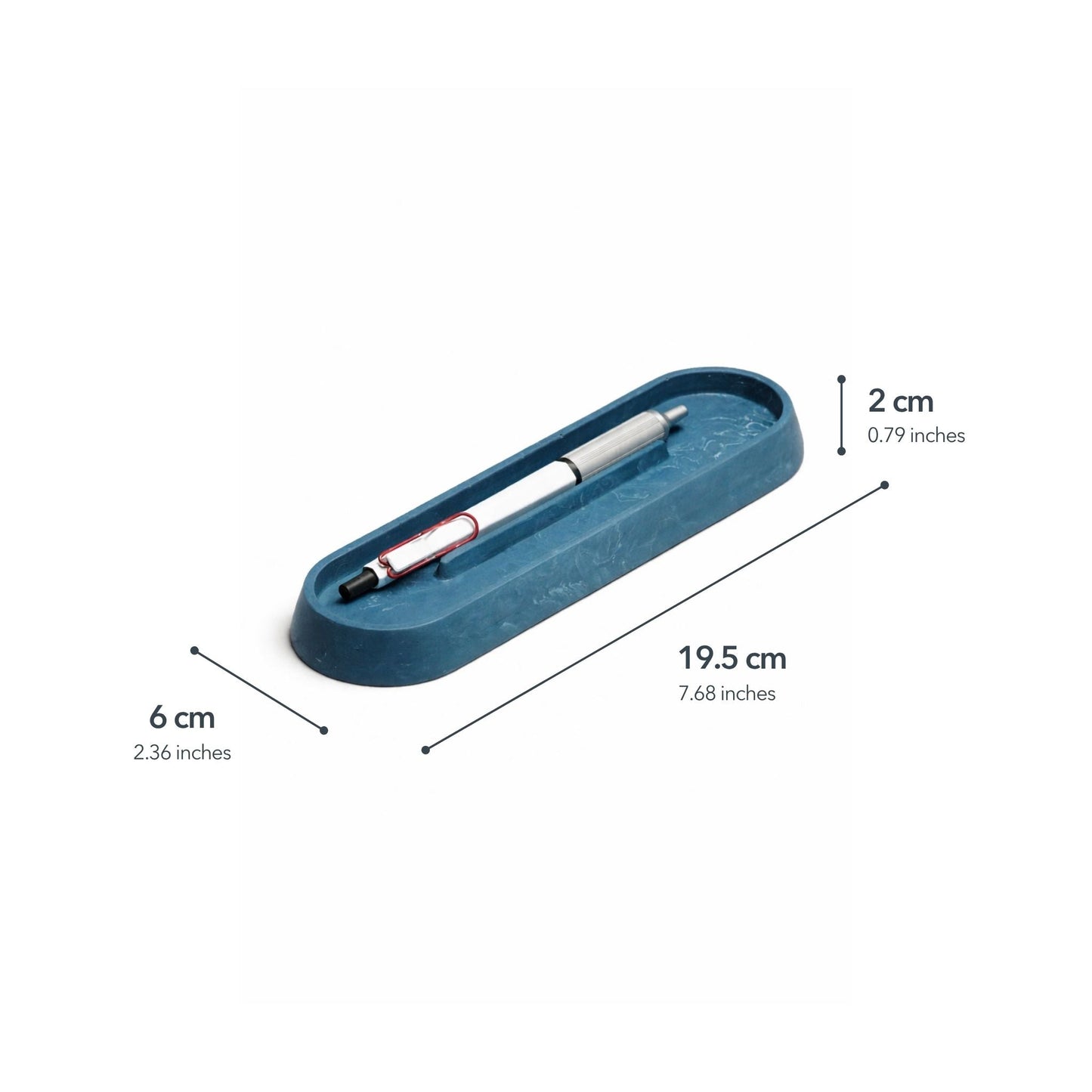 Linea Pen Tray – Jesmonite Desk Pen & Stationery Organiser