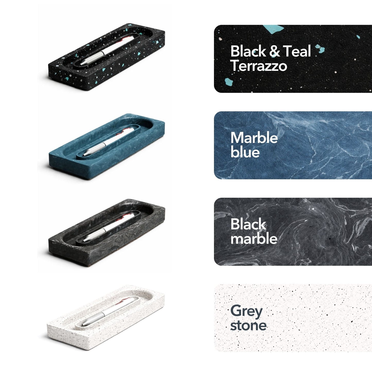 Onyx Tray – Jesmonite Catchall Desk Tray