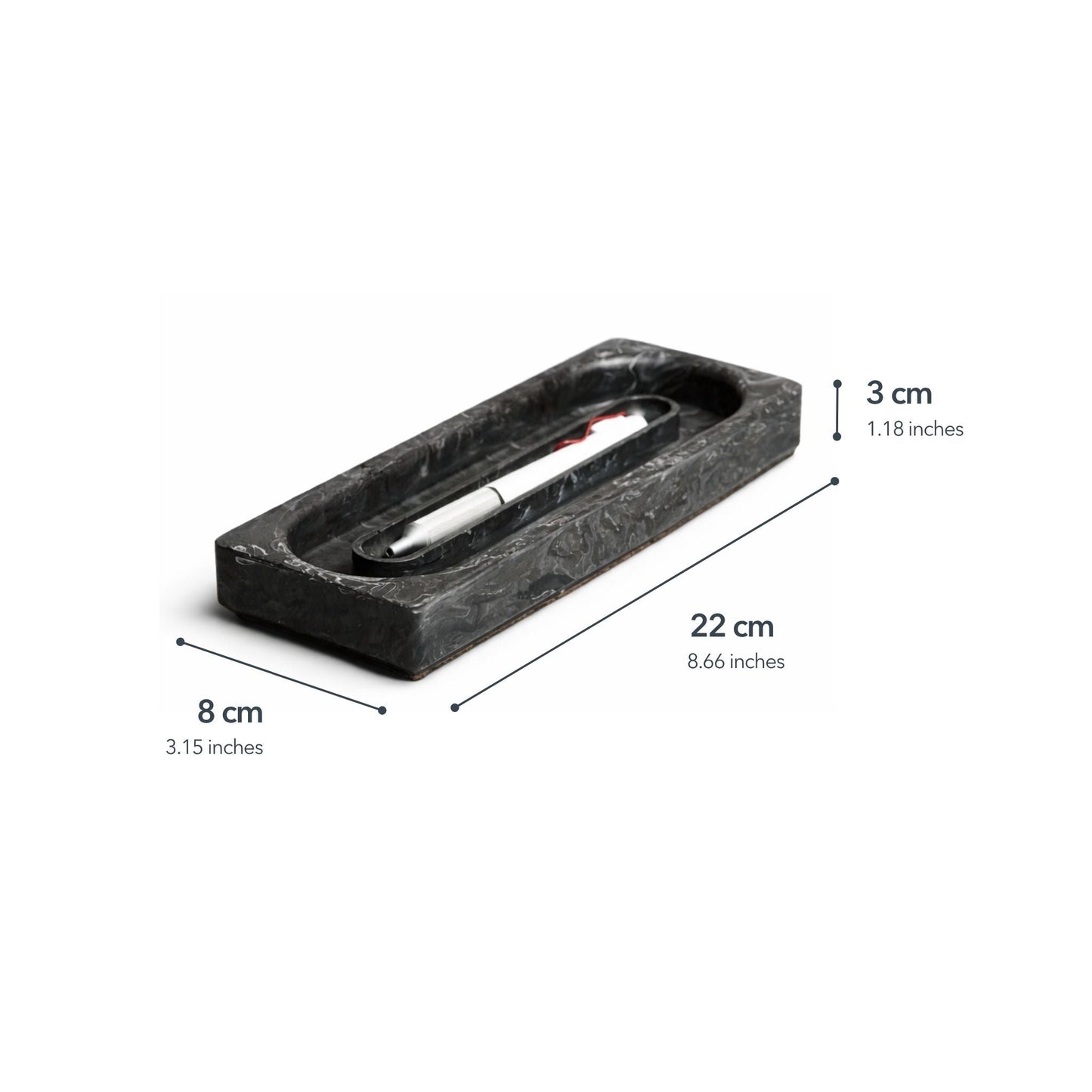 Onyx Tray – Jesmonite Catchall Desk Tray