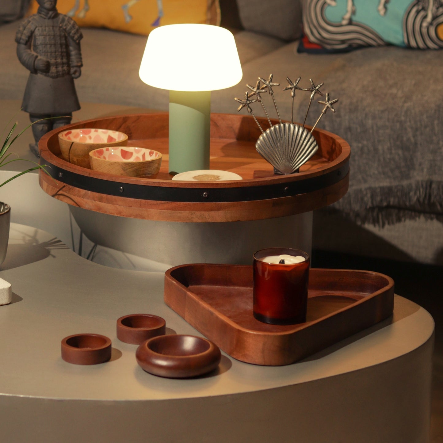 Chip & dip tray set