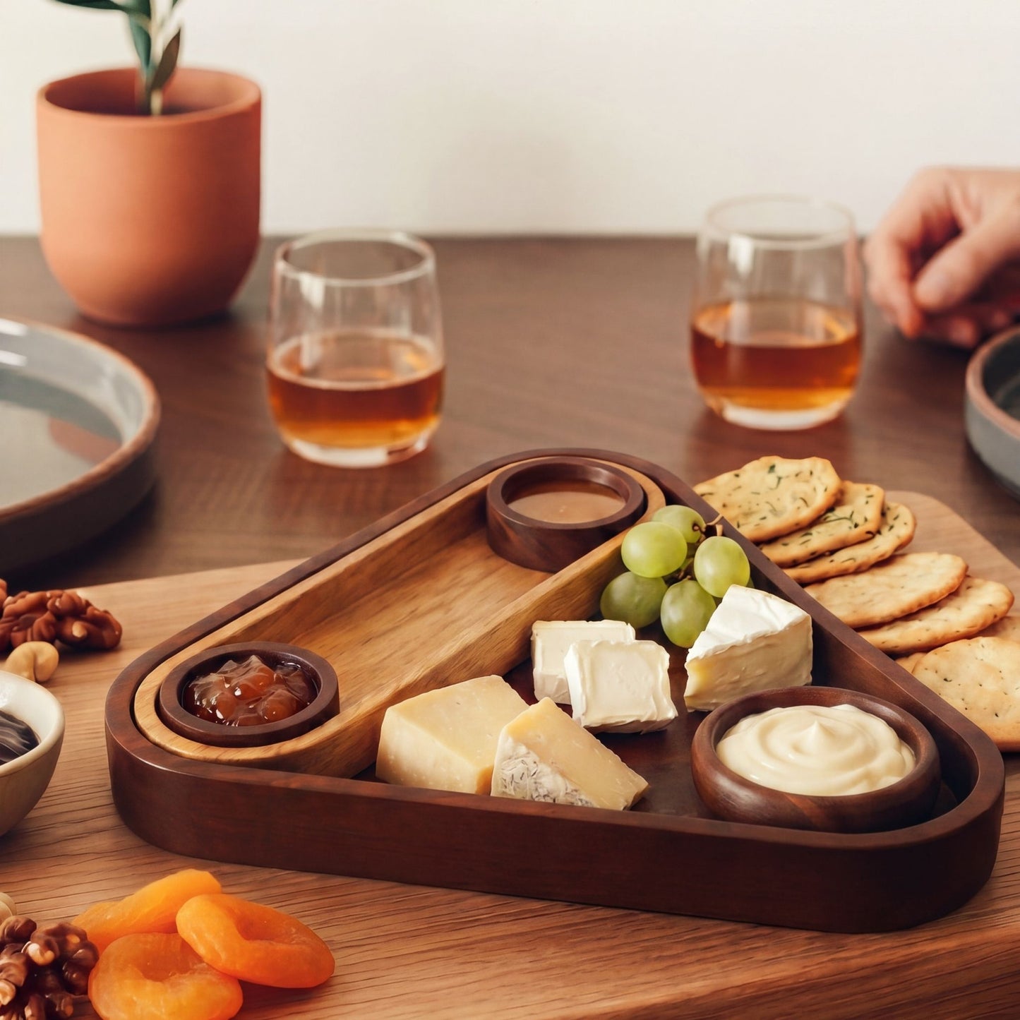 Chip & dip tray set