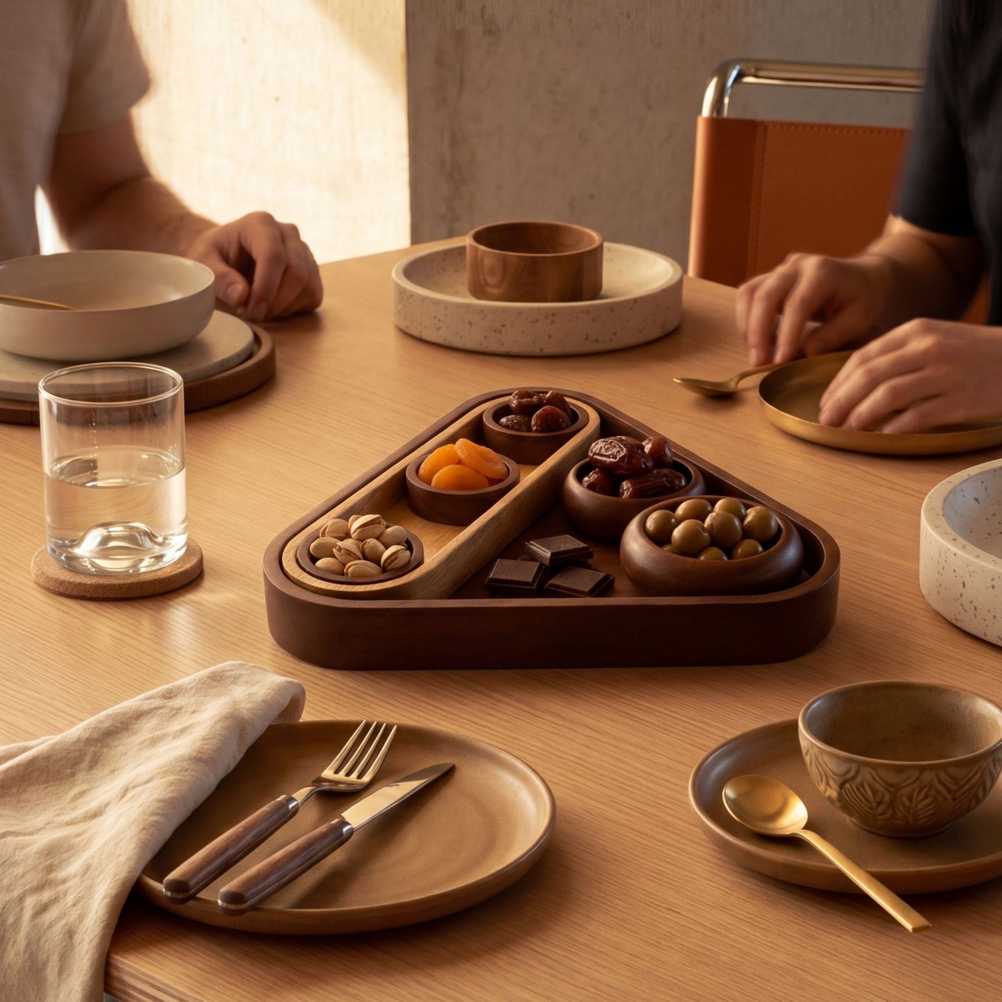 Chip & dip tray set