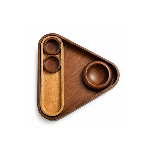 Chip & dip tray set