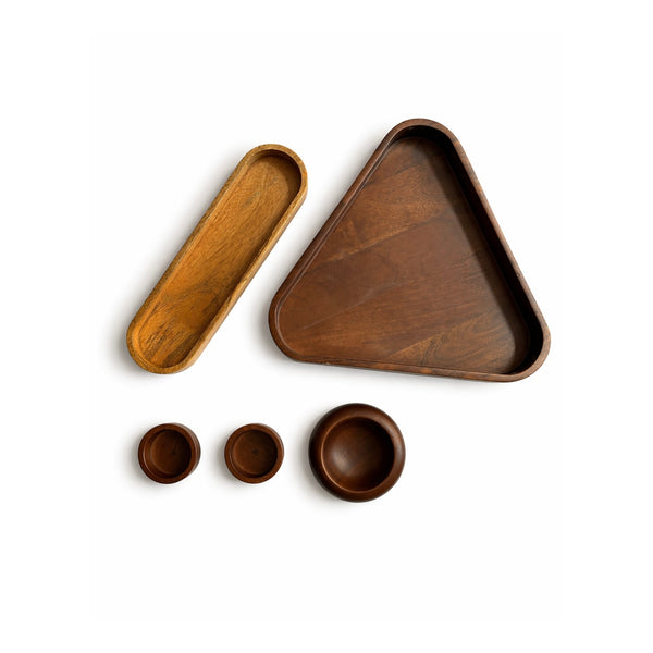 Chip & dip tray set