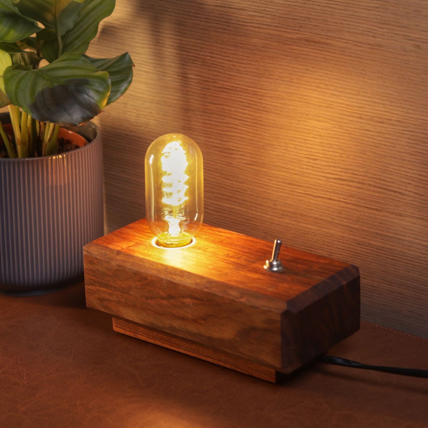 ADIA Solid Wood Desk Lamp
