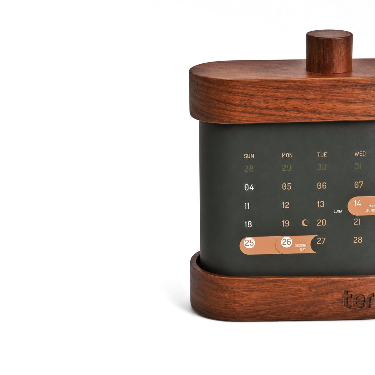 LUNA 2026 Rotating Desk Calendar