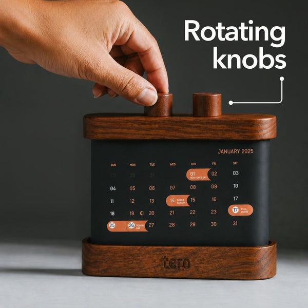 LUNA 2026 Rotating Desk Calendar