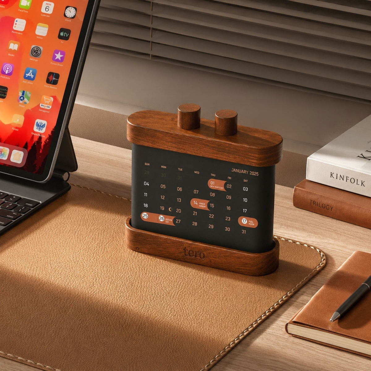 LUNA 2026 Rotating Desk Calendar