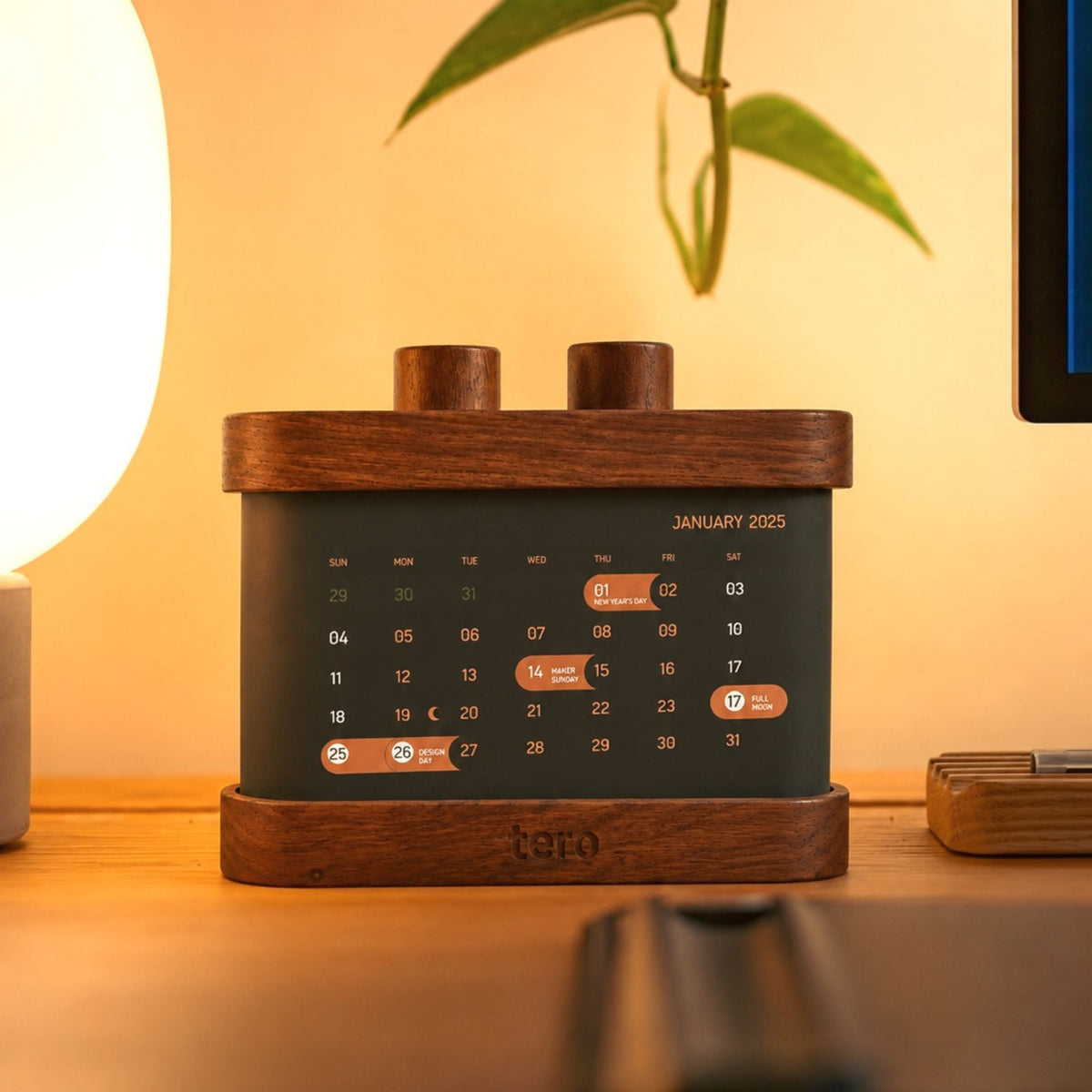 LUNA 2026 Rotating Desk Calendar