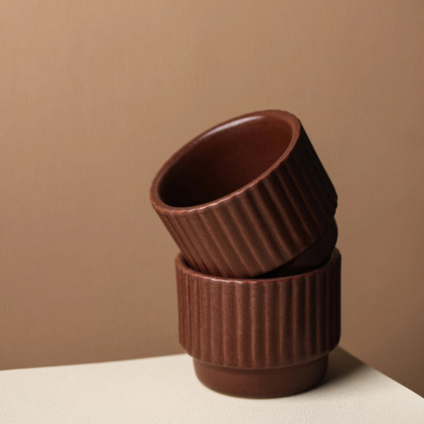 Cacao - Handcrafted Ceramic Cup (Set of 2)