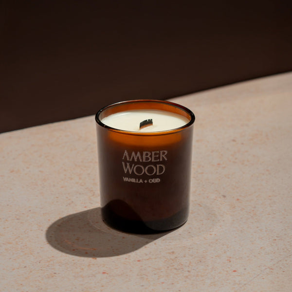 Amber Wood Candle