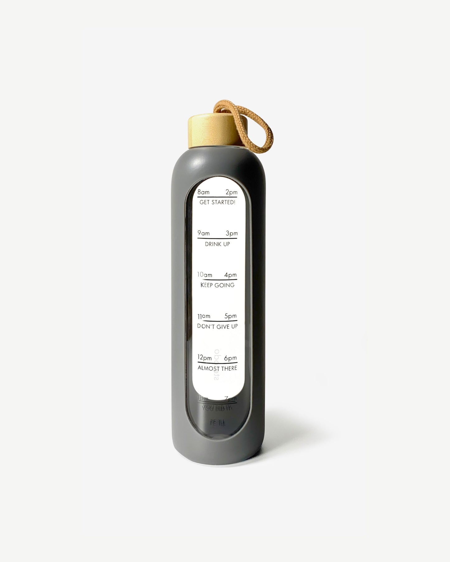 Pillar portable glass bottle